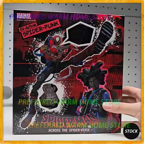 In Stock Sentinel SV-Action SPIDER-PUNK Hobie Brown Spider-Man Movability Model Toys Spider-Man: Acr