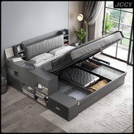 Bed Nordic Multifunctional High Box Storage Bed Simple 1.8m 1.2m Master Bedroom 1.5m Storage 2m 2.2 