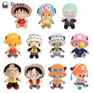 FLYTOP 25CM One Piece Anime Figures Cosplay Plush Toys Zoro Luffy Chopper Ace Law Cute Doll Cartoon 