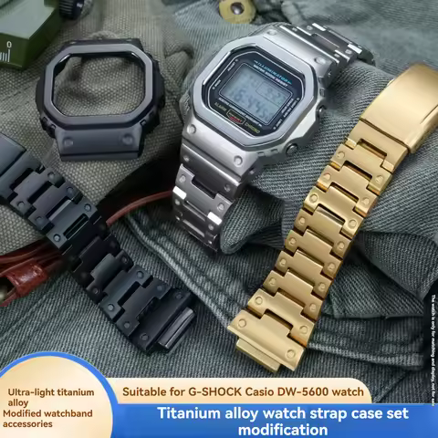 DW5600 Titanium alloy Strap case For G-SHOCK Casio dw-5600 GW-B5600 GWM-5610 Watch strap titanium so