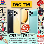 HP BARU REALME C53 | C51 NFC 4/128GB - 8/256GB Dynamic RAM Upto 16GB GARANSI RESMI 100% ORIGINAL