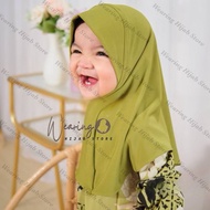 Softpad Jersey Instant Hijab for Children Ages 0 - 4 Years Tudung Sarung Budak Tudung Budak Perempua