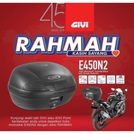 ⭐RAHMAH⭐GIVI BOX E450N2 45L SIMPLY 2 BLACK W/O LIGHT WITH SMOKE REFLECTOR