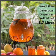 8.7L Glass Beverage Dispenser With Stand and Tap [Drinks Dispenser] With Box