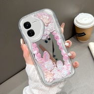 VIVO iQOO Z9X 5G For hp Mirror Casing Cassing Phone Case Fashion Mirror Flower Kesing 5517 JZ