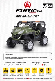 Mainan Mobil Aki Jeep Anak Exotic EJP 7717 Double Gearbox