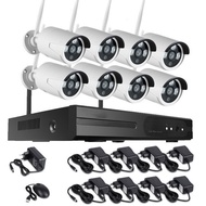 Set pemantauan wifi wayarles CCTV8 hala Perakam video NVR 3 juta piksel 3MP