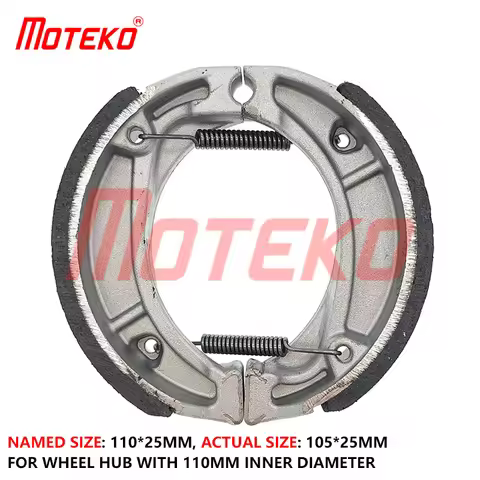 MOTORCYCLE BLACK SHEEL ASBESTOS FREE BRAKE SHOE 110*25 FOR HONDA C70 ECO100 XL185 WIN100 BIZ100 SMAS