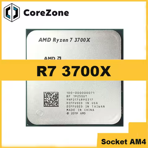Ryzen 7 3700X R7 3700X 3.6 GHz Eight-Core Sixteen-Thread CPU Processor 65W 7NM L3=32M 100-000000071 