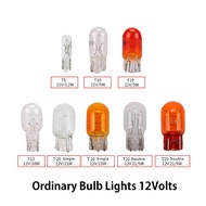 1PC 12V Car Halogen bulb T5 T10 T13 T20 Color Clear/Amber Ordinary Bulb Automotive