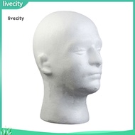livecity|  Male Mannequin Head Foam Wig Stand Manikin Head Wig Cap Holder for Store Salon Home