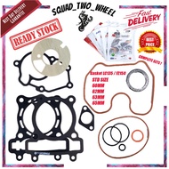 TOP GASKET LC135 FZ150 Y15ZR STD 54MM 60MM 62MM 63MM 65MM TOP SET COMPLETE FULL SET GASKET APPLE