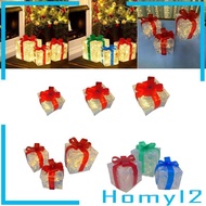 [HOMYL2] LED Lighted Favor Boxes Christmas Decorative Clear Bowknot Favor Boxes for