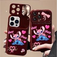 Stitch Angle,翻盖镜子手机壳,iPhone 17 17Pro 17ProMax Air 11 16 15 14 13 12 Pro Max Plus