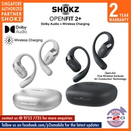 Shokz OpenFit 2+ (Dolby Audio + Wireless Charging) T921-ST Open-Ear Design for Situational Awareness