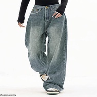 (Trendy)  Casual Jeans Cat's Whiskers Pocket Jeans for Women L106AD1240