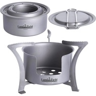 lcohol stove, hybrid stove, titanium, 3 in 1, 3-way wood stove with stove pot.