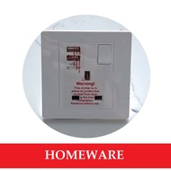 Hager 13A Single Socket Double Socket with 2 x USB Safety Mark