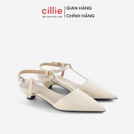 Cillie High Heels Low Heel Pointed Toe Elegant Straps Daily Office Shoes CG39