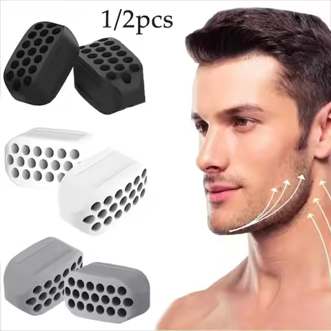 Silicone Jaw Line Exerciser Jawline Chew Ball Fitness Facial Toner Face And Neck Muscle Trainer Chin