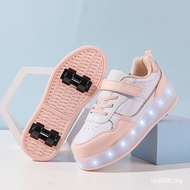 Four-Wheeled Runaway Shoes Roller Skate Shoes Children 8 to 15 Years Old Sole Wheels Student Shoes R