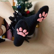 LANFENG 3D Cat Paw Socks, Kitten Claw Paw Pads Cat Paw Plush Socks, Cute Coral Velvet Sleep Sock Col