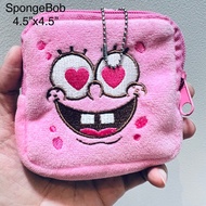Zipper Bag SpongeBob Doll Coin Purse Put On Knickknacks Beautiful Work Worth Collecting Pink 4.5x4.5
