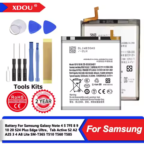 Battery For Samsung Galaxy Note 4 5 7FE 8 9 10 20 S24 Plus Edge Ultra，Tab Active S2 A2 A2S 3 4 A8 Li
