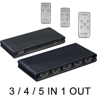 4K 60Hz 1x2 1x4 HDMI Splitter HDMI2.0 3D HDR Video Converter 3 4 5 in 1 Out 3x1 4x1 5x1 HDMI Switch