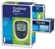 Contour - Contour Plus 血糖機套裝(1機 原裝行貨 +50張紙+ MICROLET 100採血針) (內附採血器 1 支)