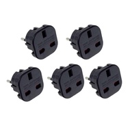 Pack of 5 EU Travel Adapter, UK to Plug Adapter, Converter