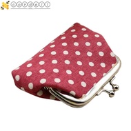 CORDELL Linen Coin Purse Simple Fashion Dots Canvas Pouch Clutch Change Purse For Girls Small Purse 