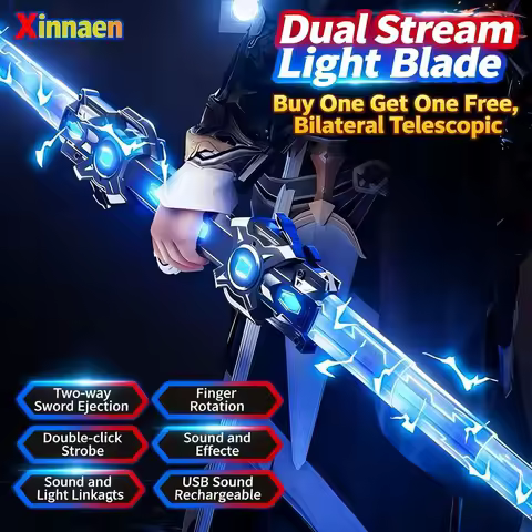 7 Colourful Outdoor Lightsaber Double Headed Retractable Lightsaber with Multi-color Changing LED Mu