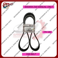 FAN BELT & POWER STEERING BELT ORIGINAL NISSAN NAVARA D40 (MANUAL) 11720-EB70B 11950-EB70A 4PK820 7P