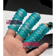 Natural vip green amazonite ring tested 16-18mm