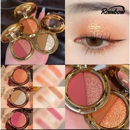 2-Compartment Eyeshadow Clay Eye Shadow Palette Palatte Silk Fiber Matte Shimmer Long-Lasting Waterp