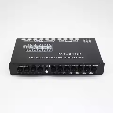 7 Band EQ Equalizer Adjustable Car Audio EQ Tuning DSP Chip 12V Crossover Amplifier Parametric Equal