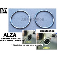 Alza sporty interior air cond duct chrome rings set (2 pcs)