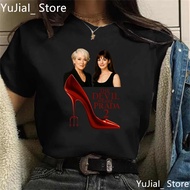 Fashion The Devil Wears Prada 2 Graphic Printed T Shirt Girls Fashion Red High Heel T-Shirt Women Cl