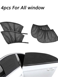 4入組網狀太陽罩與蚊帳車窗套組合