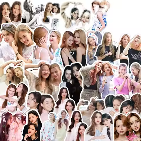 FreenBecky Same Style Photos Hand Book Sticker Pink Theory Photo Decoration Mobile Album Notes Stati