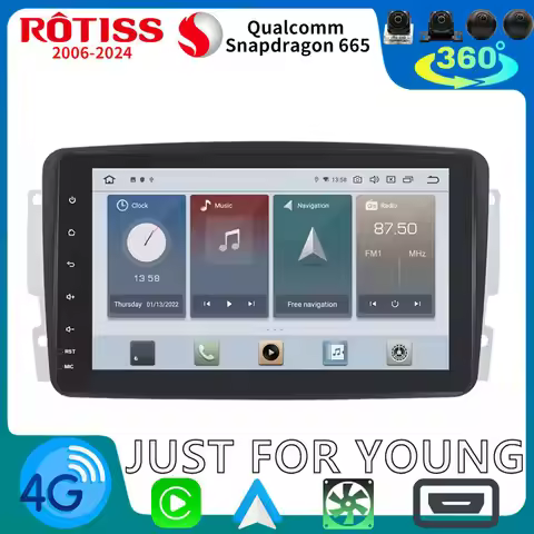 Rotiss 12+256G Android 13 Car Multimedia Radio For Mercedes Benz C-Class W203 S203 W639 C209 W463 W1