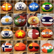 New 50 Styles 10cm Country Ball Plush Toys Polandball Pendant Country Flag Balls for Kids Argentina 