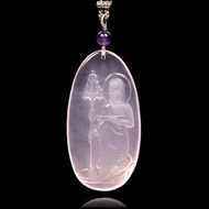 【正佳珠寶】粉晶 頂級冰粉晶 地藏王菩薩 30.1g 粉晶吊墜