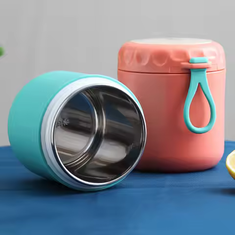 16 Oz Insulated Food Jar Food For Lunch Soup Vacuum Stainless Steel Keep Food Warm Thermal Container