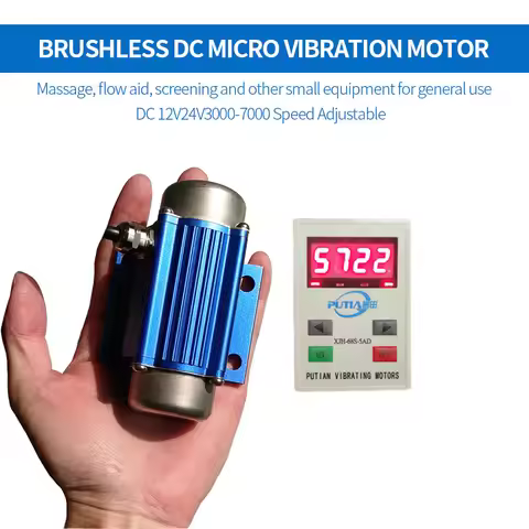 Putian Vibration Motor DC Brushless Miniature 12/24V Speed Regulation 7000 Rotating Digital Display 
