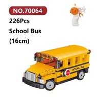 ✨School Bus Remote Control Assembly Model 226 Pcs Achko Car Snap-Fit Adult Hobby Models Kit