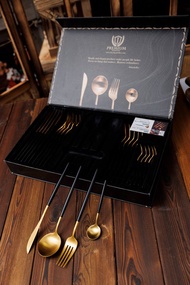 Islandoffer 島嶼製作 24件304不鏽鋼禮盒西餐餐具刀叉匙