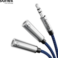 Price Cortex MH228 Jack 35mm 1 male to Dual 2 female 2in1 Cable Dual Headset Dual Audio Splitter Very Selling