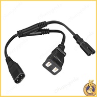 C8 To C7 Power Splitter Cable IEC320 C8 Male To Double C7 Female And 2 Pin Outlet Adapters